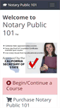 Mobile Screenshot of notarypublic101.com